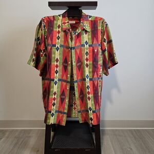 Vibrant Geometric Pattern Men's Shirt